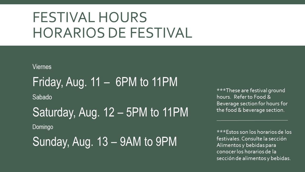 Festival Information Información del Festival St. Agatha Los Angeles, CA